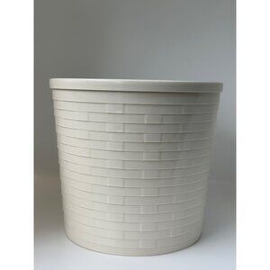 VTG Longaberger Ice Bucket Insert w/ Lid 7.25" Cream Plastic Insulated Line